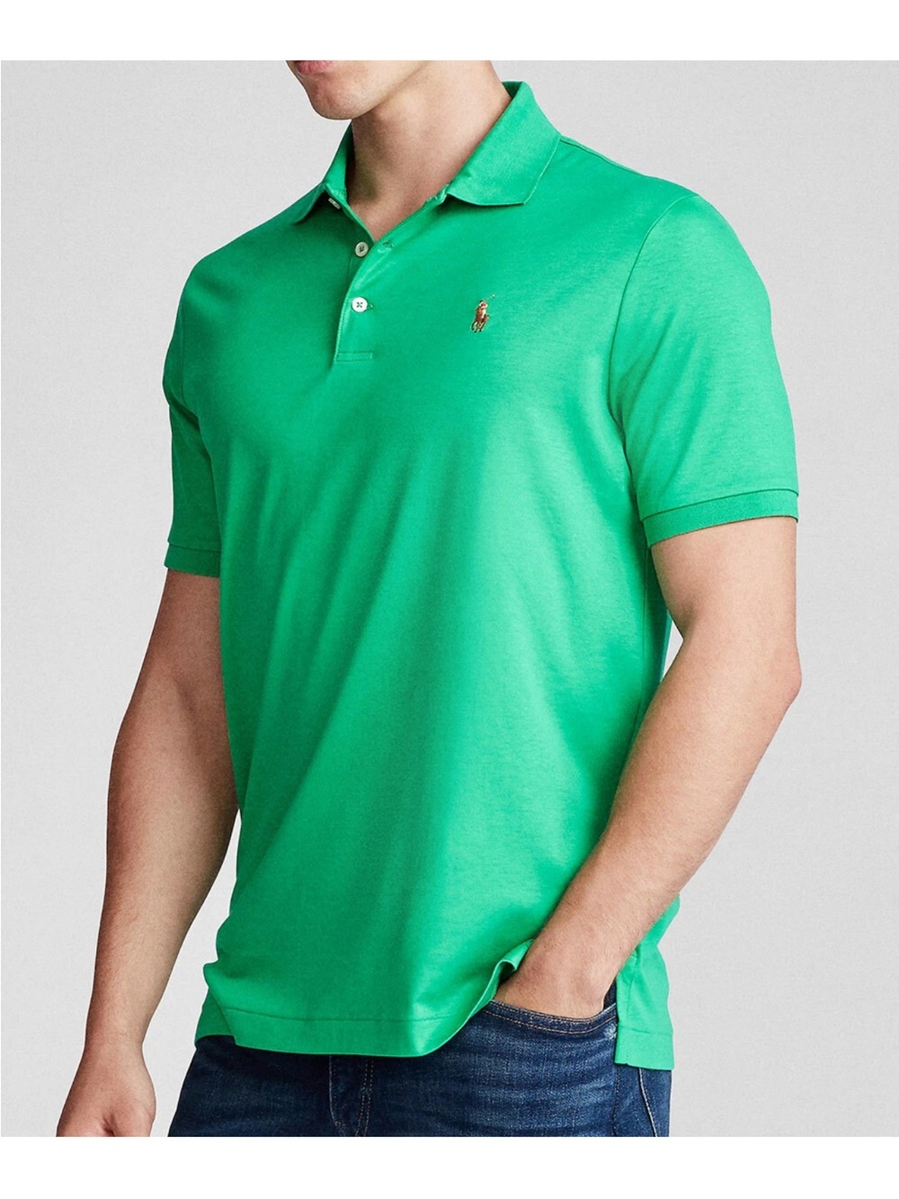 Polo Ralph Lauren Green Classic Fit Polo Shirt Size M Golf Cotton